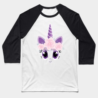 Purple Unicorn Baseball T-Shirt